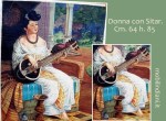 donna.con.sitar-india